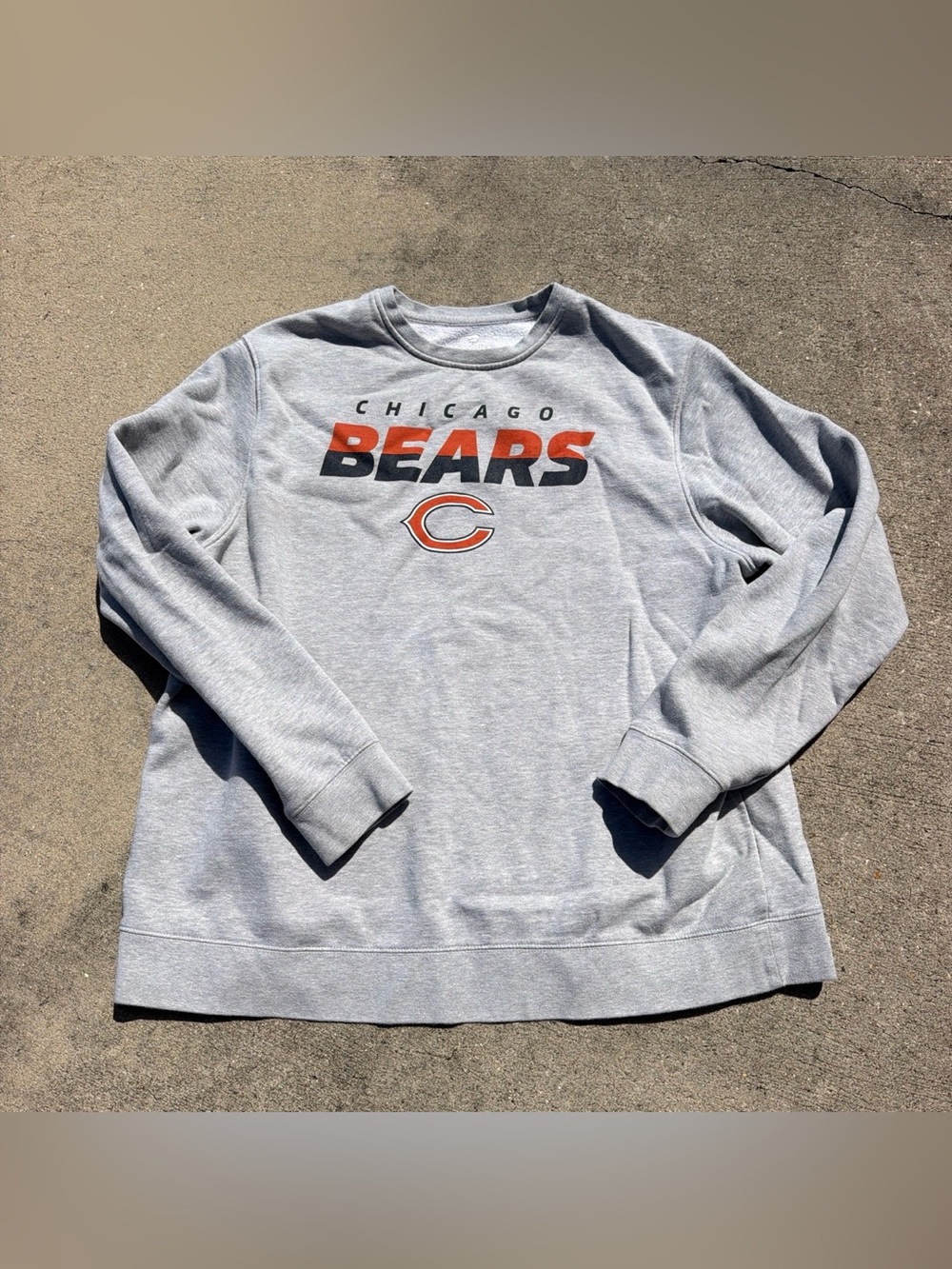 Fanatics Chicago Bears Gray Crewneck Sweatshirt